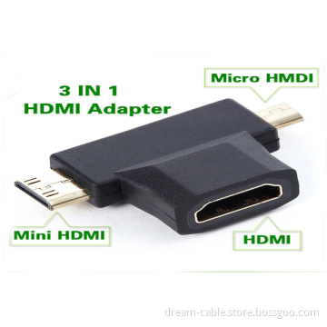 Portable 1.4V Gold Plated 3 in 1 HDMI Adapter